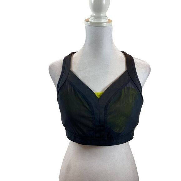 Fabletics Joliet High Impact Sports Bra Black and Yellow Size XL - Picture 7 of 14